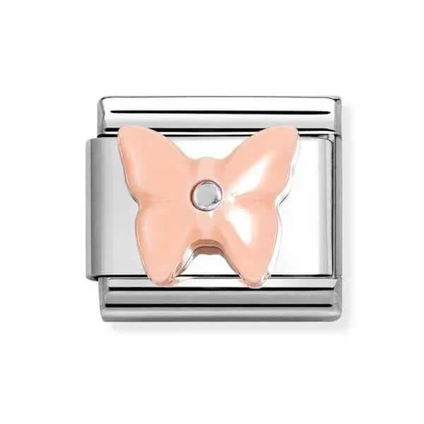 Composable Classic Link With Pink Butterfly Symbol