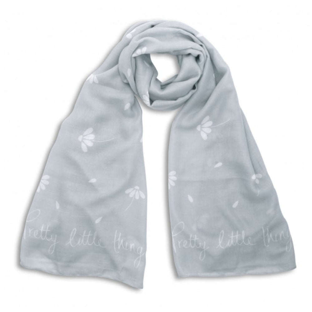 Sentiment Scarf - Pretty Little Thing - Pale Grey