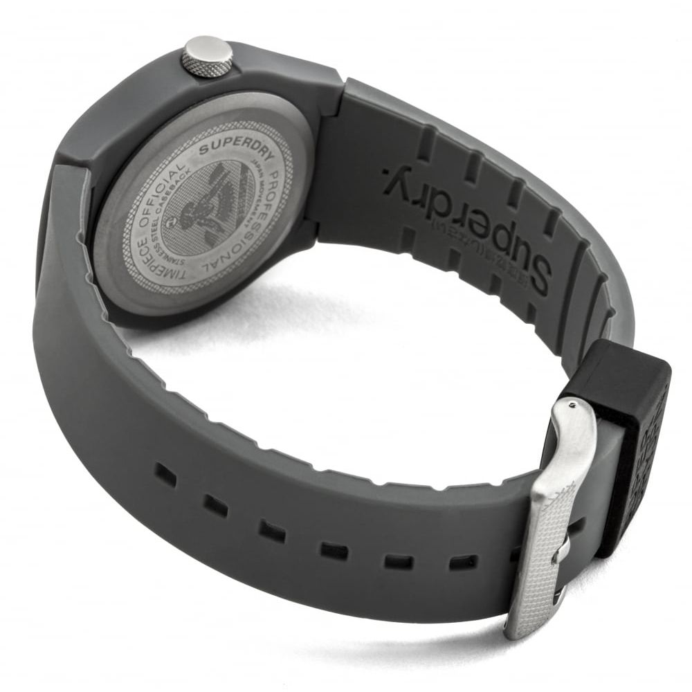 Urban Laser' Grey Silicone Strap Watch With Gradient Grey Mirror Dial