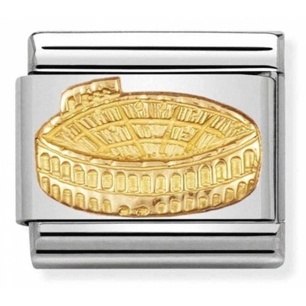Classic Verona Amphitheatre In Stainless Steel With 18k Gold Charm