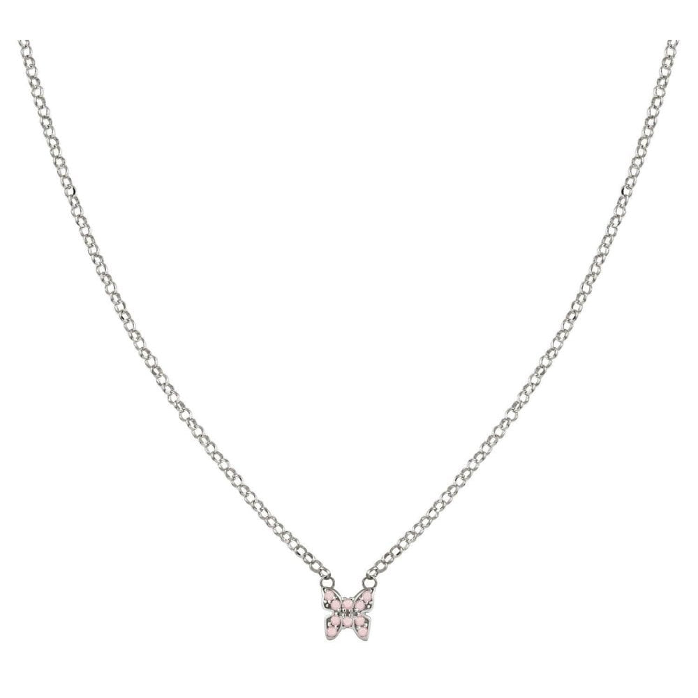 Gioie 925 Silver Necklace And Cubic Zirconia Colored (018_Silver Butterfly)