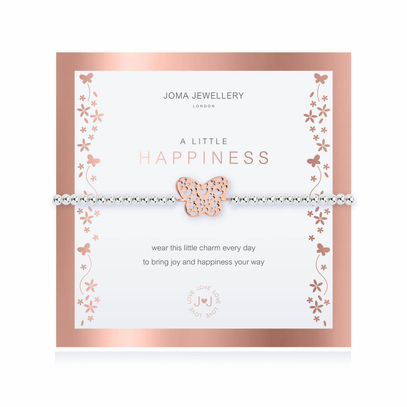 Beautifully Boxed A Littles | Happiness | Silver | Bracelet | 17.5cm Stretch