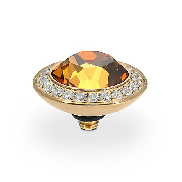 Interc Tondo Deluxe YG Light Amber 13mm Top