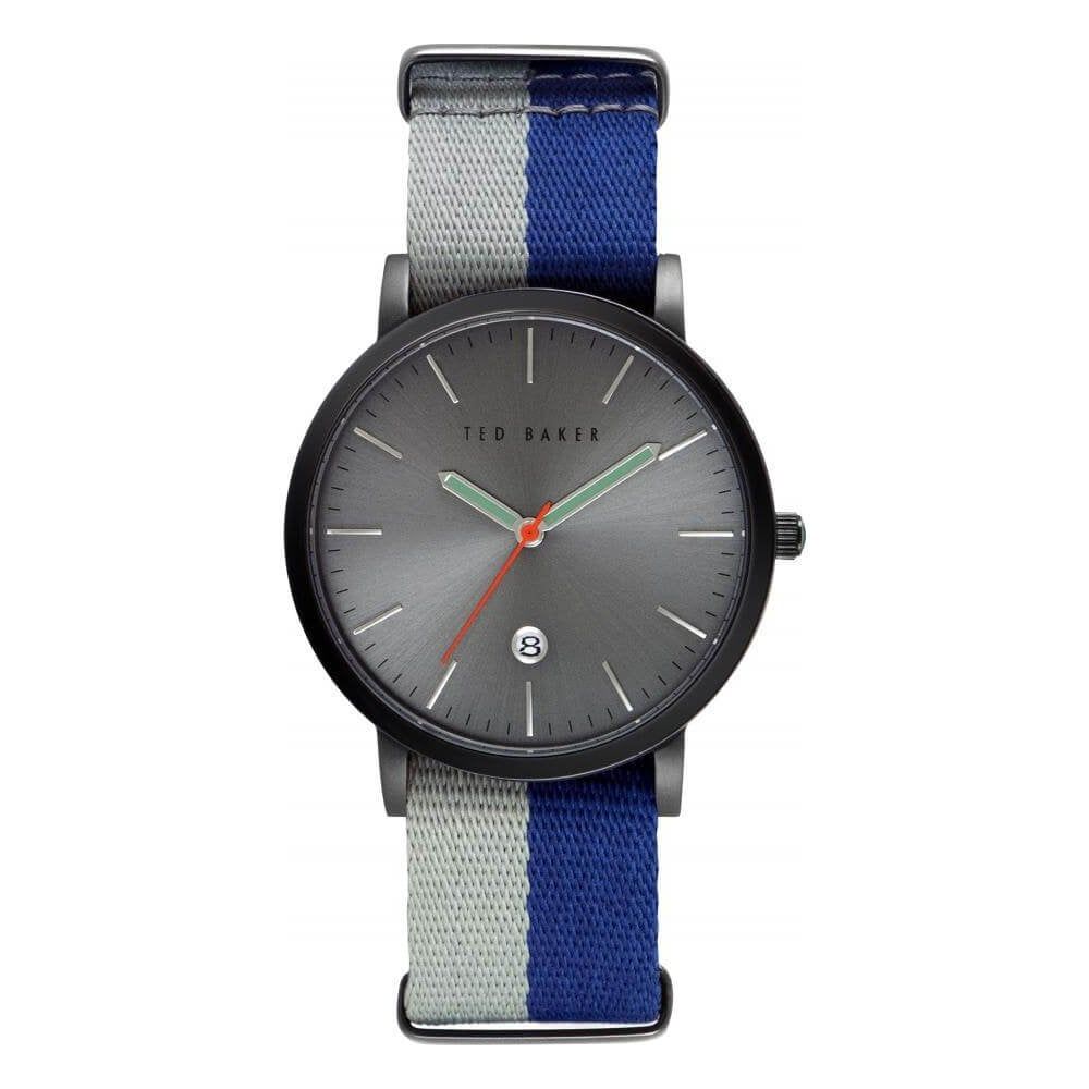 Black Stainless Steel Nylon Strap Watch