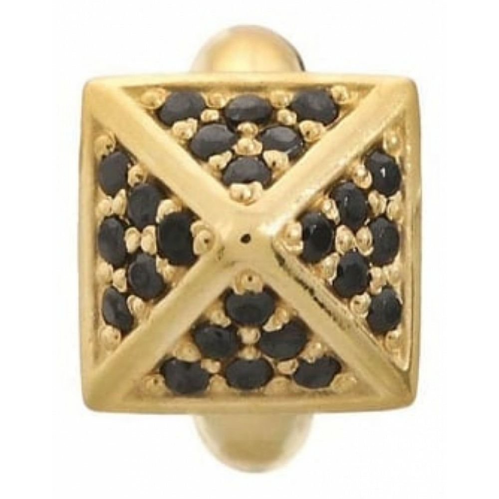 Black CZ Pyramid Charm
