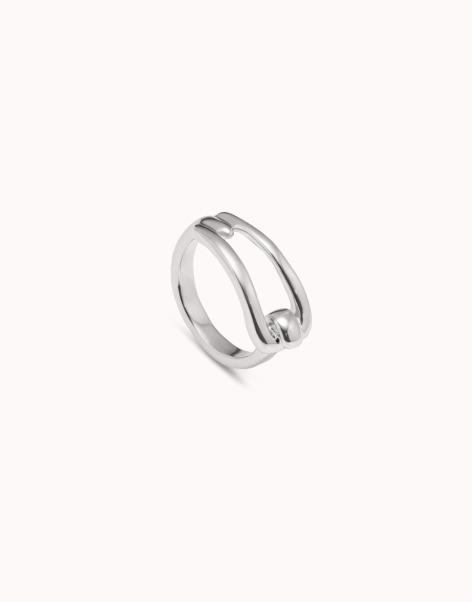 Prosperity Silver Plated Ring With Link Form