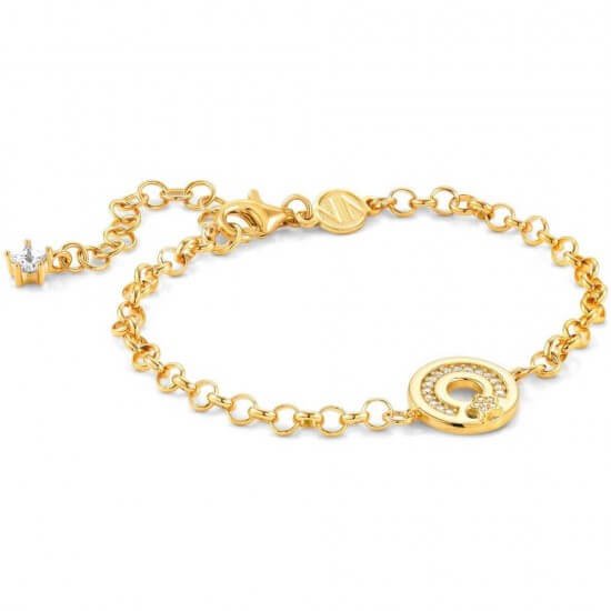 Sentimental Gold Plated Star CZ Pave Bracelet
