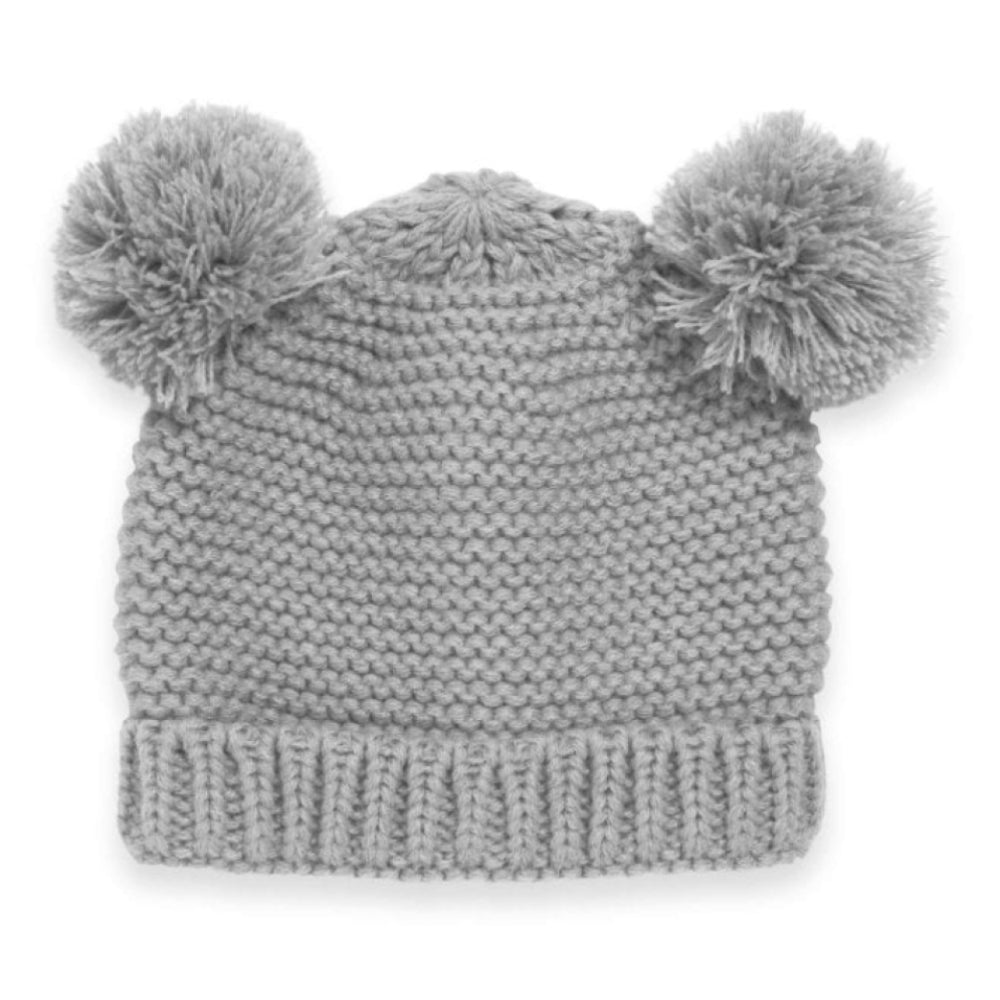 BABY HAT AND MITTENS SET - GREY - 0-6 Months
