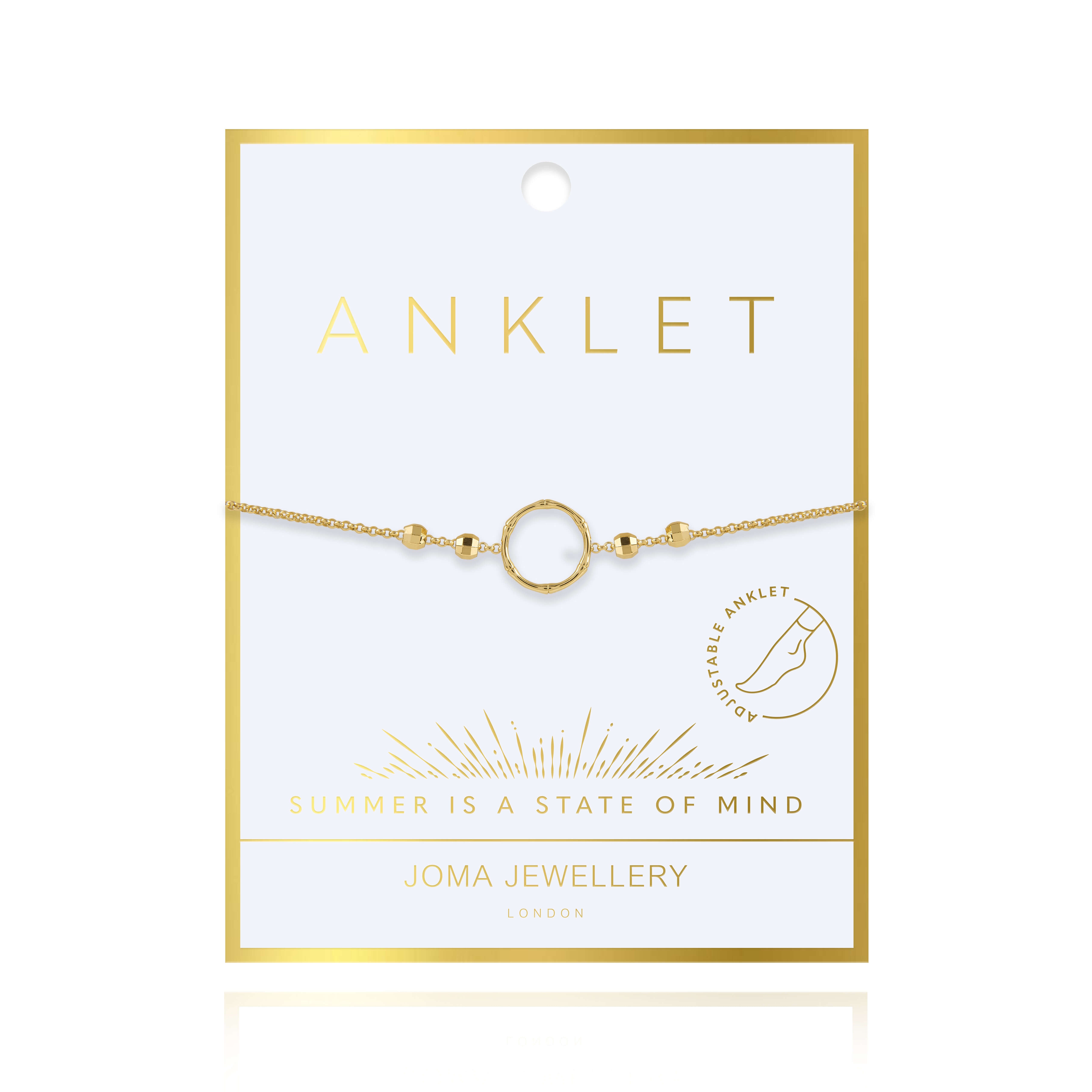Dainty Bamboo Loop Anklet