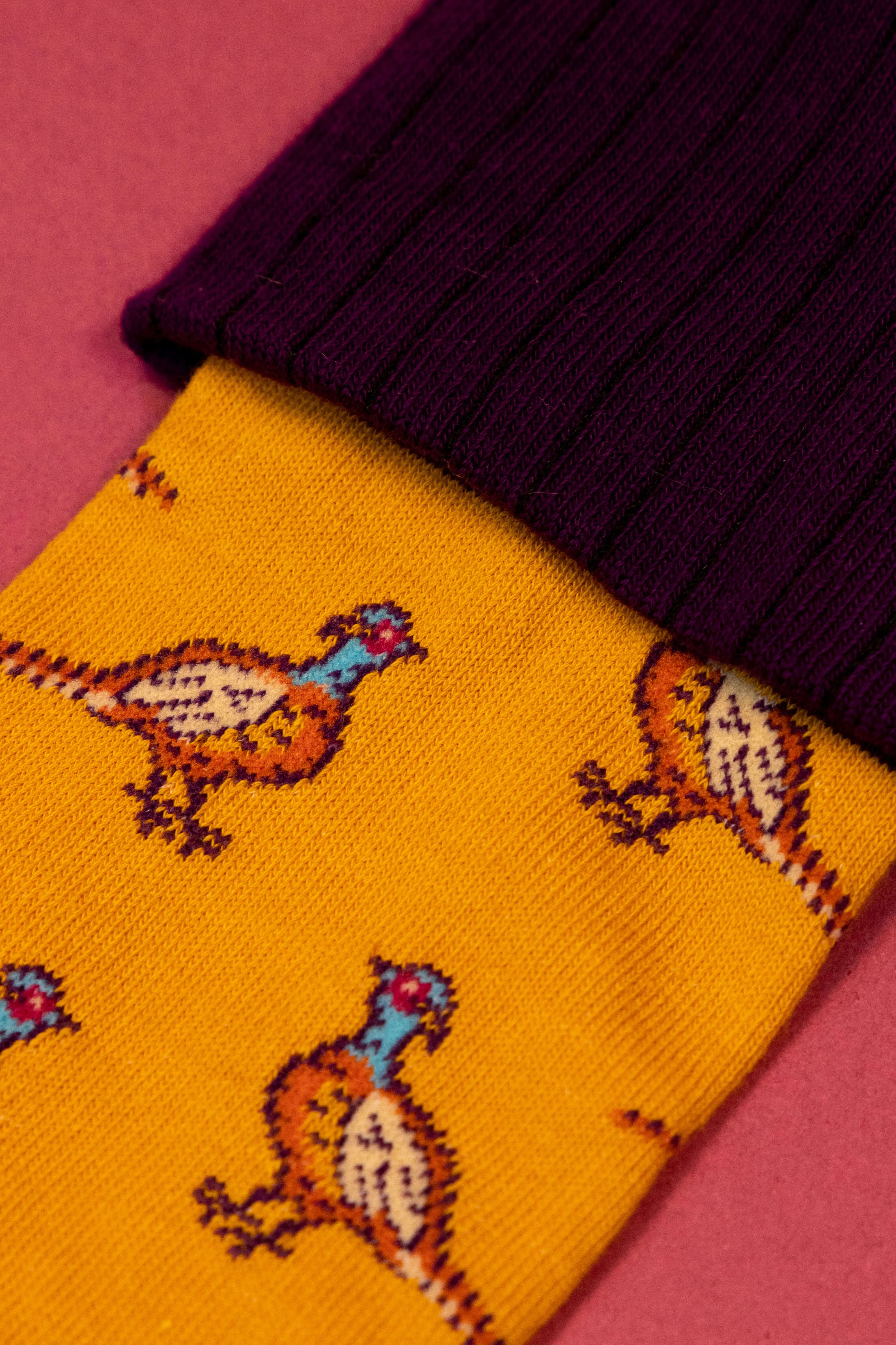 Pheasant Boot Socks- Mustard