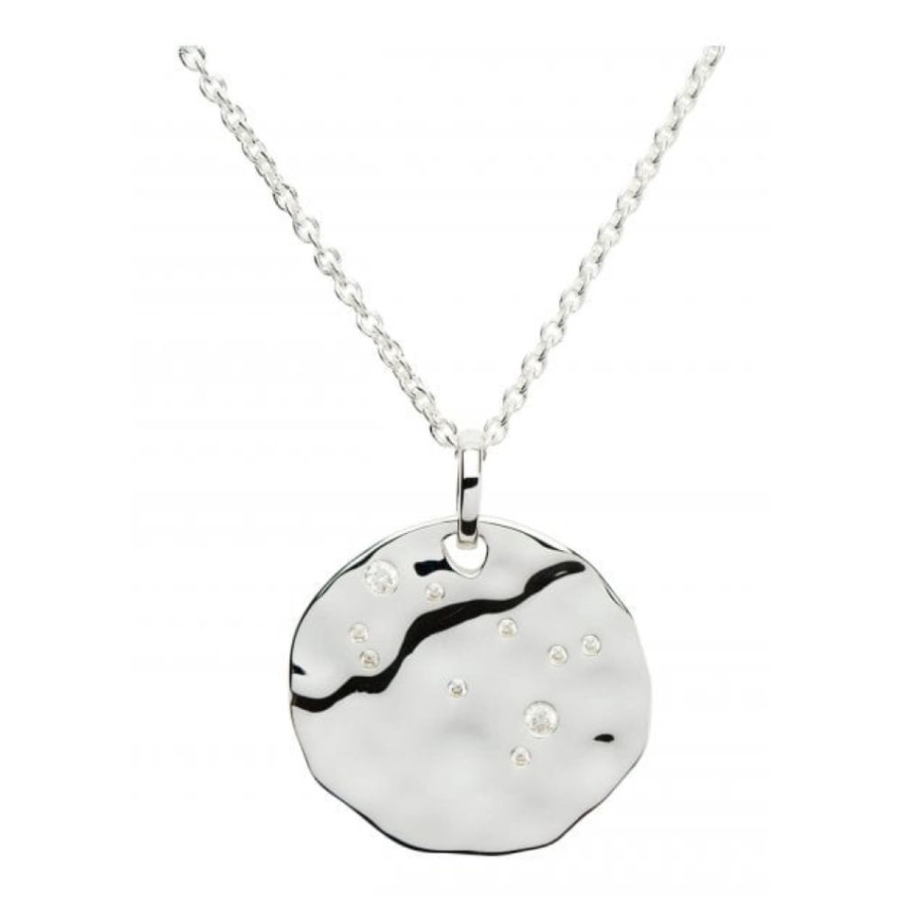 Sterling Silver 925 Pendant With Cz Incl. Chain. Gemini