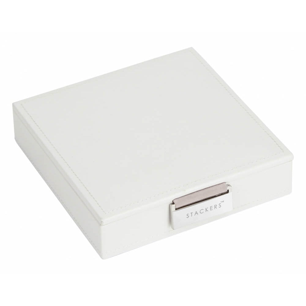 Charm Top Stacker In White & Grey Velvet