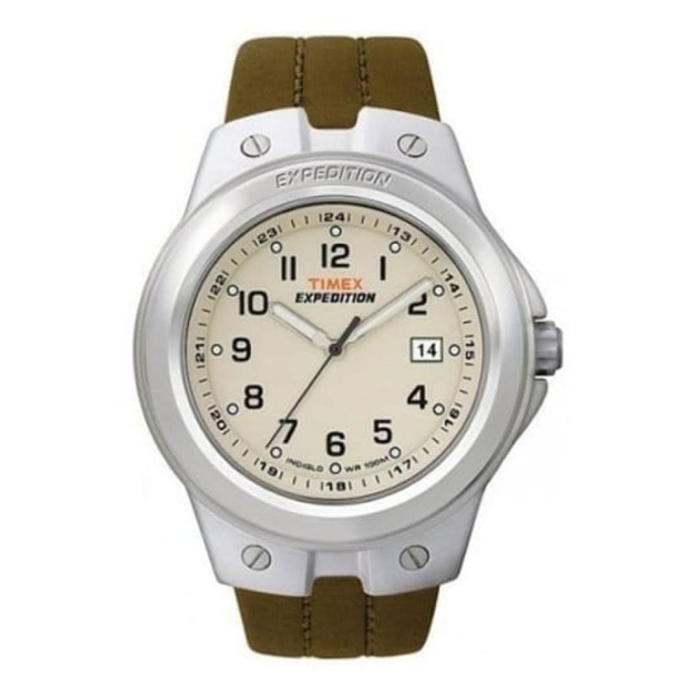 Expedition Gents Analogue Brown Leather Wristwatch