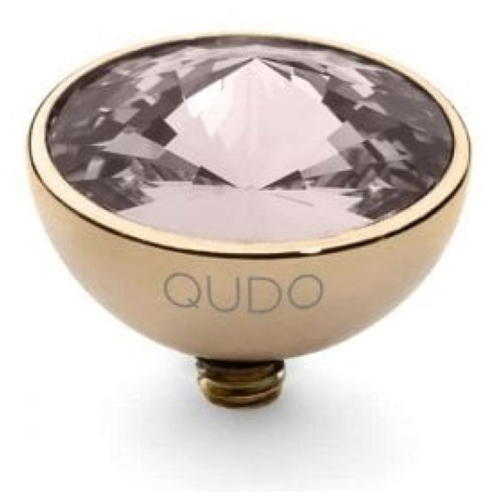 Famosa Gold 11.5mm Bottone Ring Top Light Amethyst