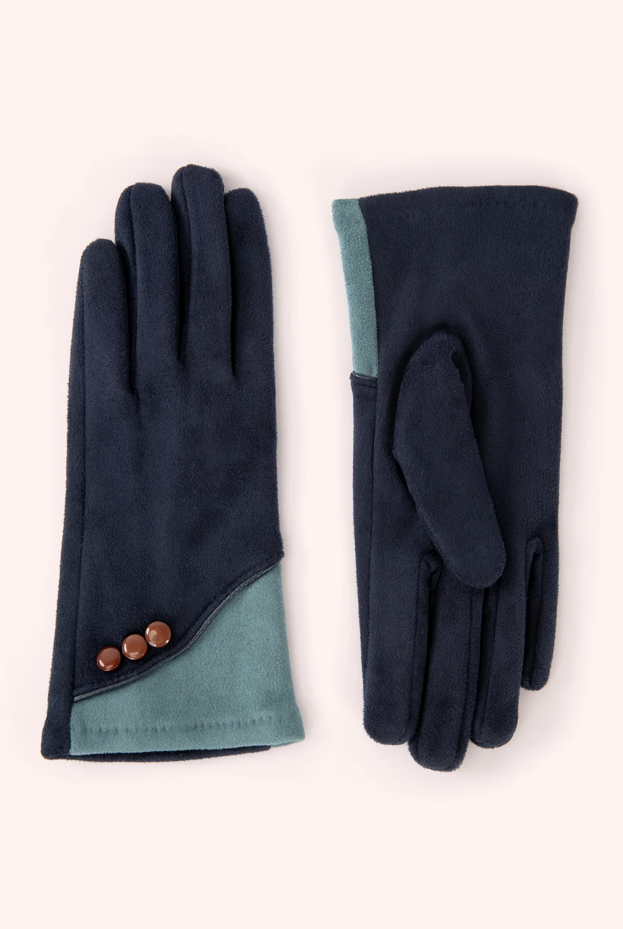 Rowan Gloves In Navy & Ice
