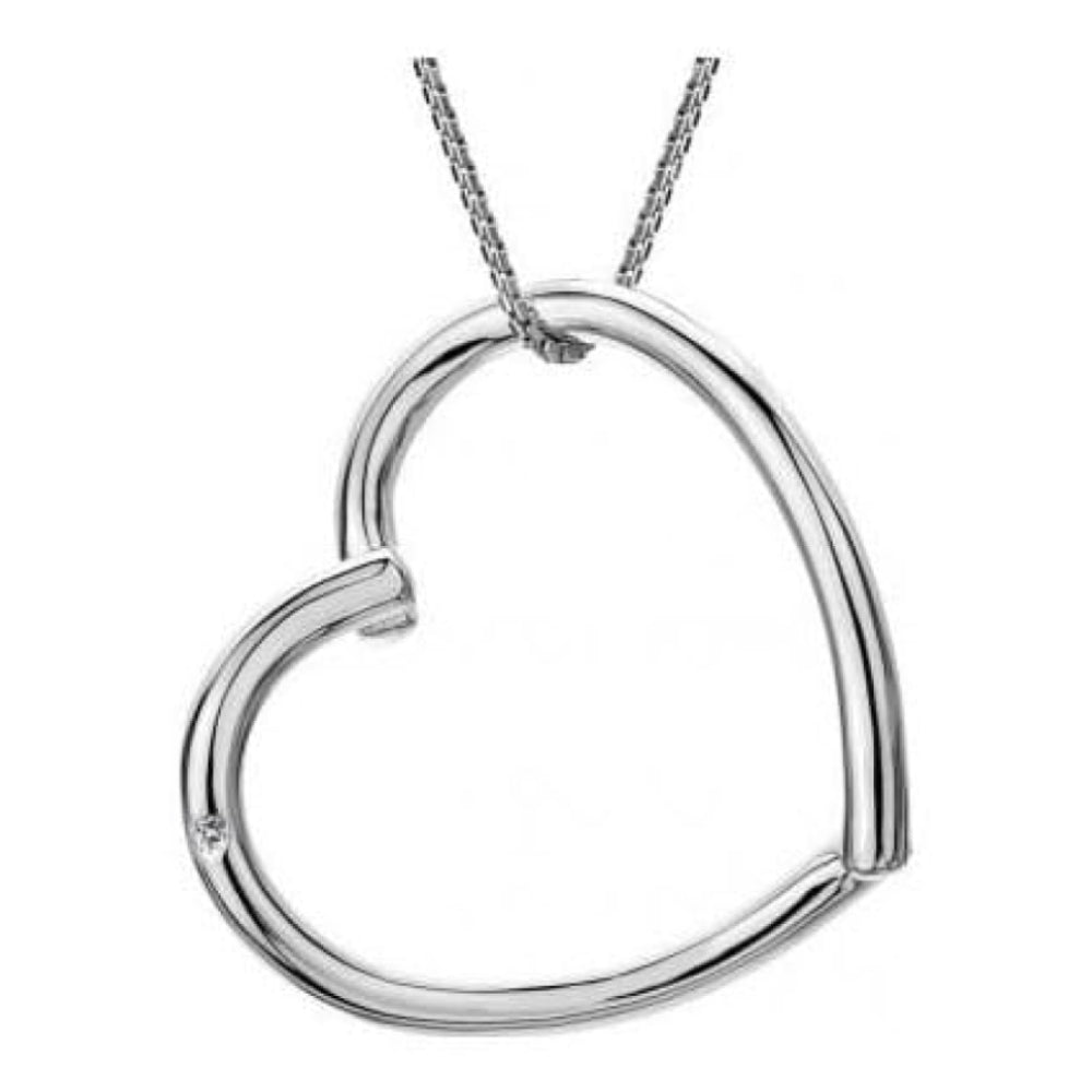 Ladies Silver Just Add Love Maxi Pendant Necklace