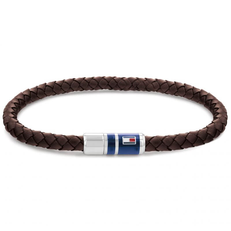 Casual Brown Leather Braided Gents Bracelet