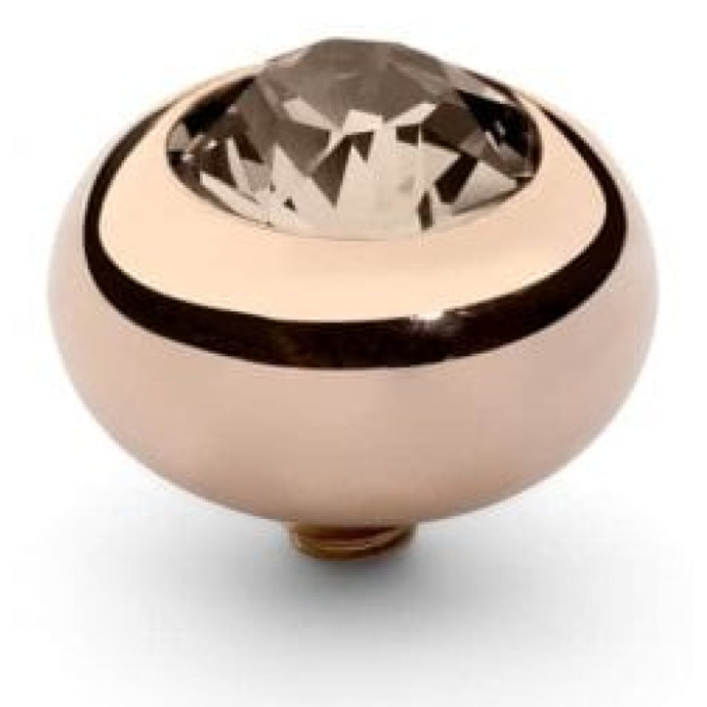Famosa Rose Gold 10mm Tondo Ring Top Silk
