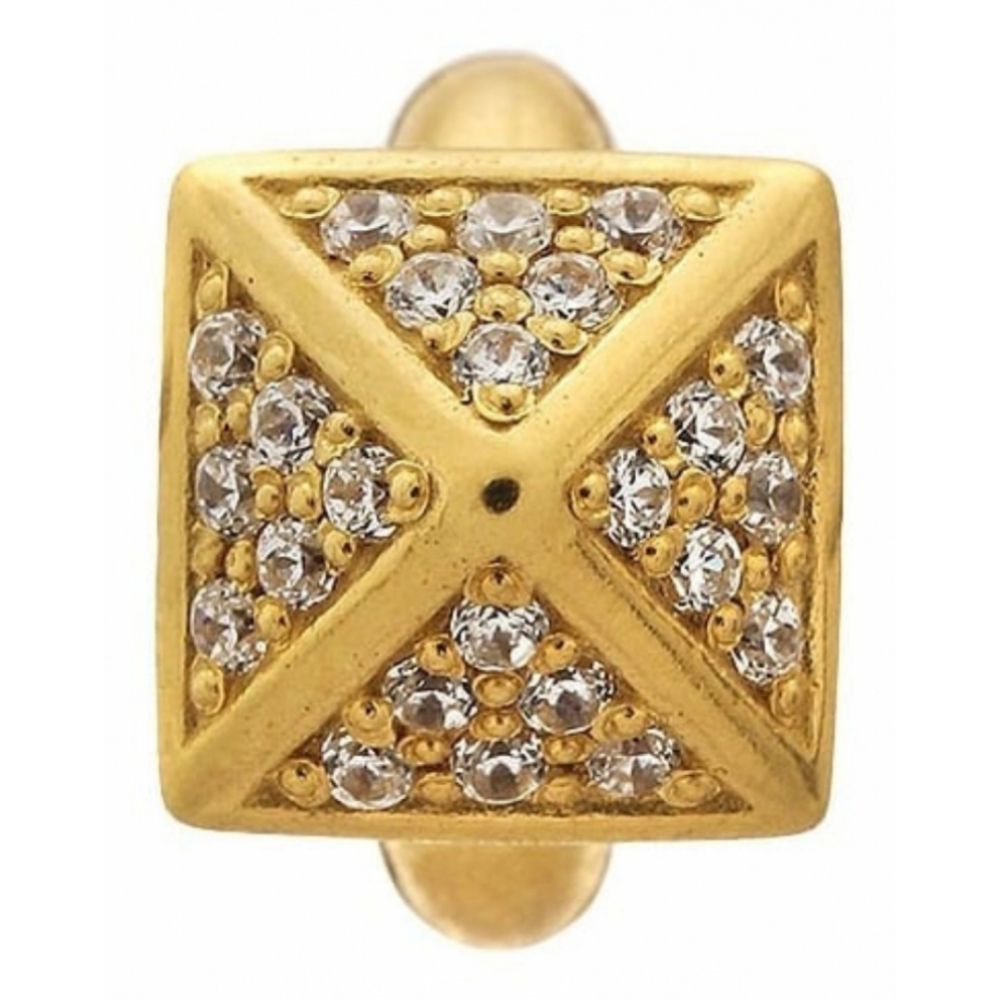 Clear CZ Pyramid Charm