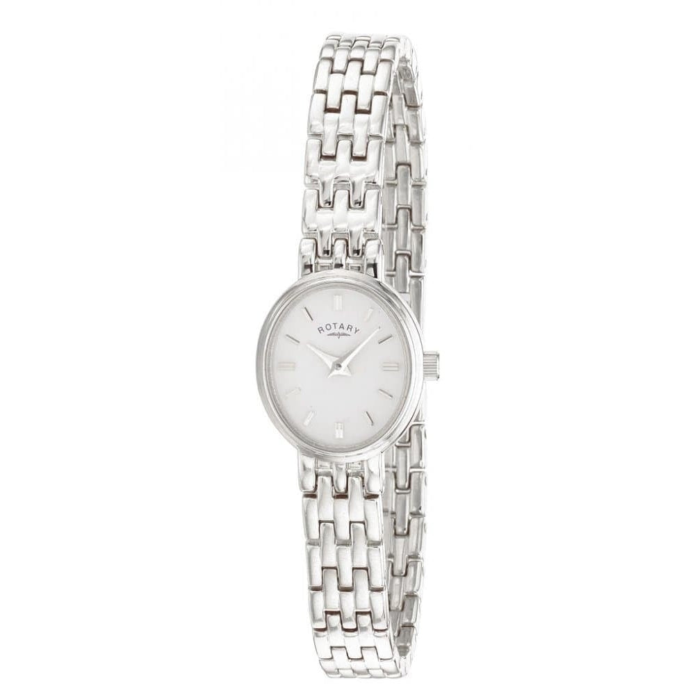 Womens Oval Chrome Bracelet Watch