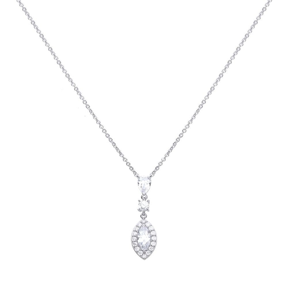 Marquise and Pav������ Zirconia Necklace