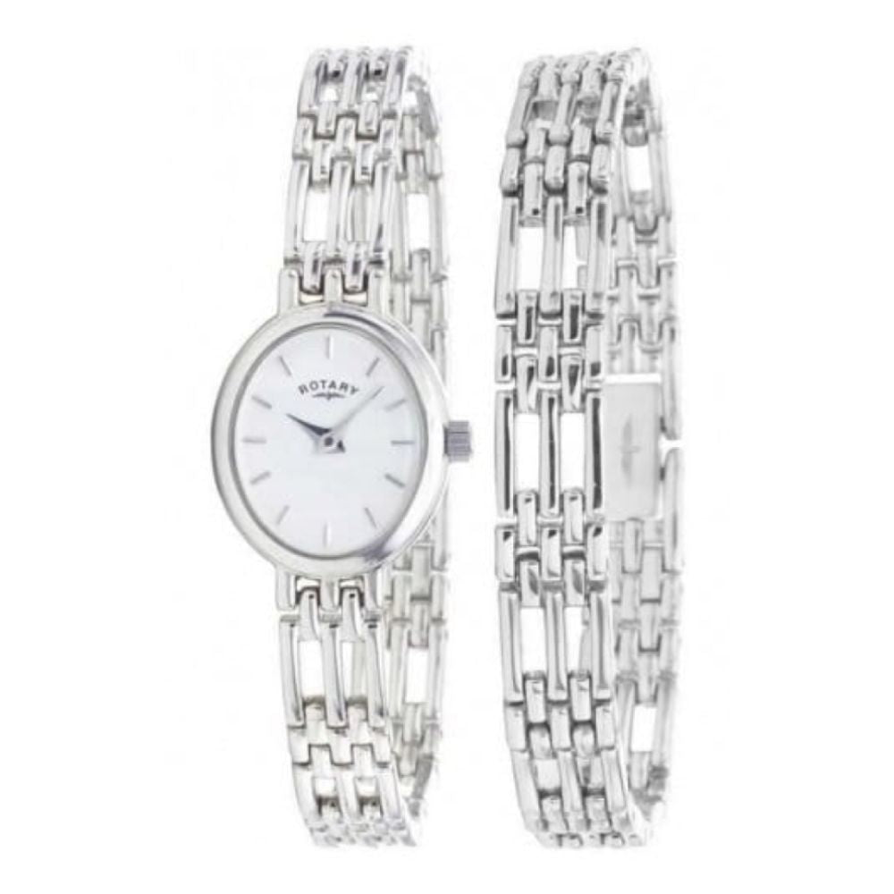 Ladies Silver Watch With Bracelet