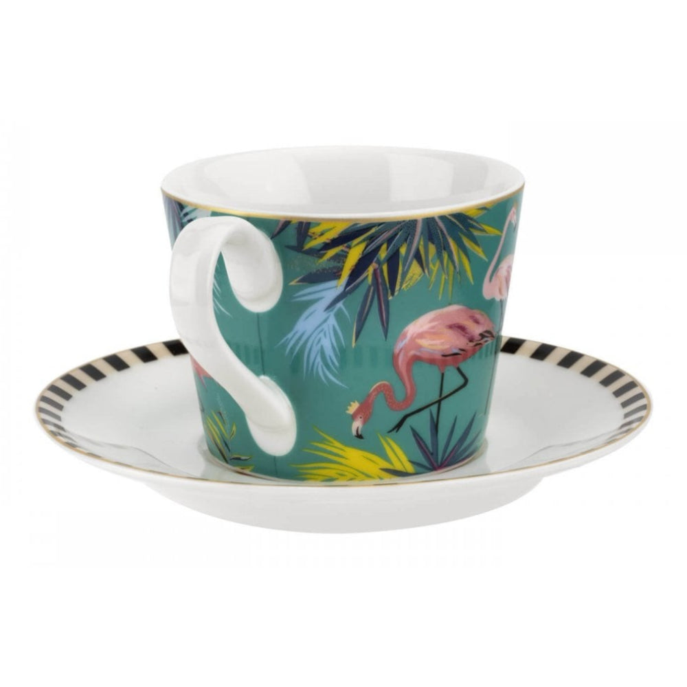 Tahiti Tea Cup & Saucer - Flamingo
