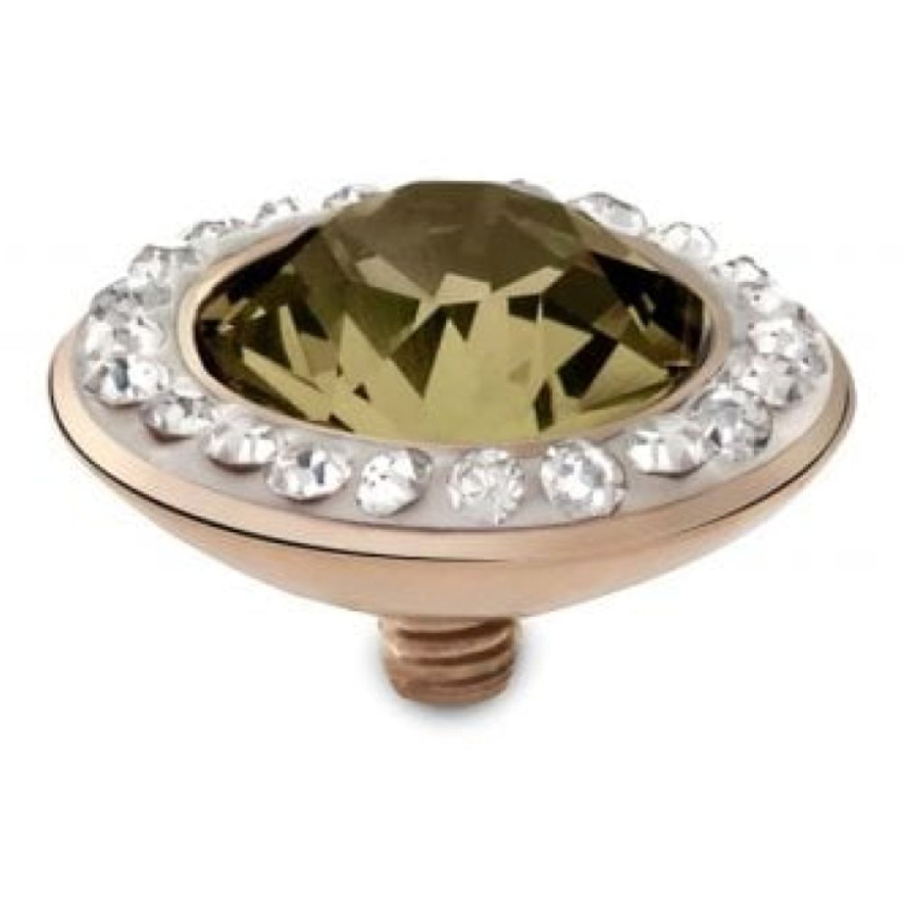 Interchangeable Top TONDO Deluxe (RG/P) Smoky Quartz