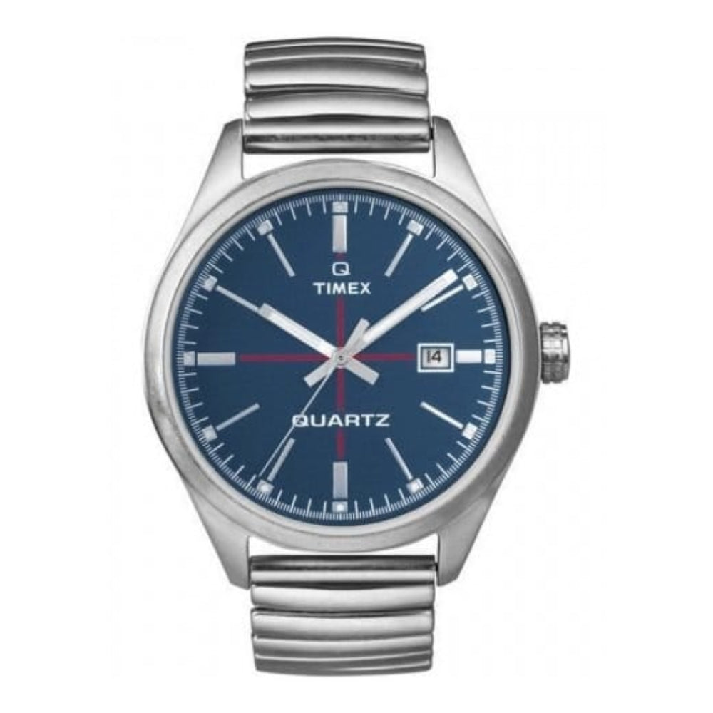 Gents Retro Stainless Steel Blue Dial Expandable Bracelet