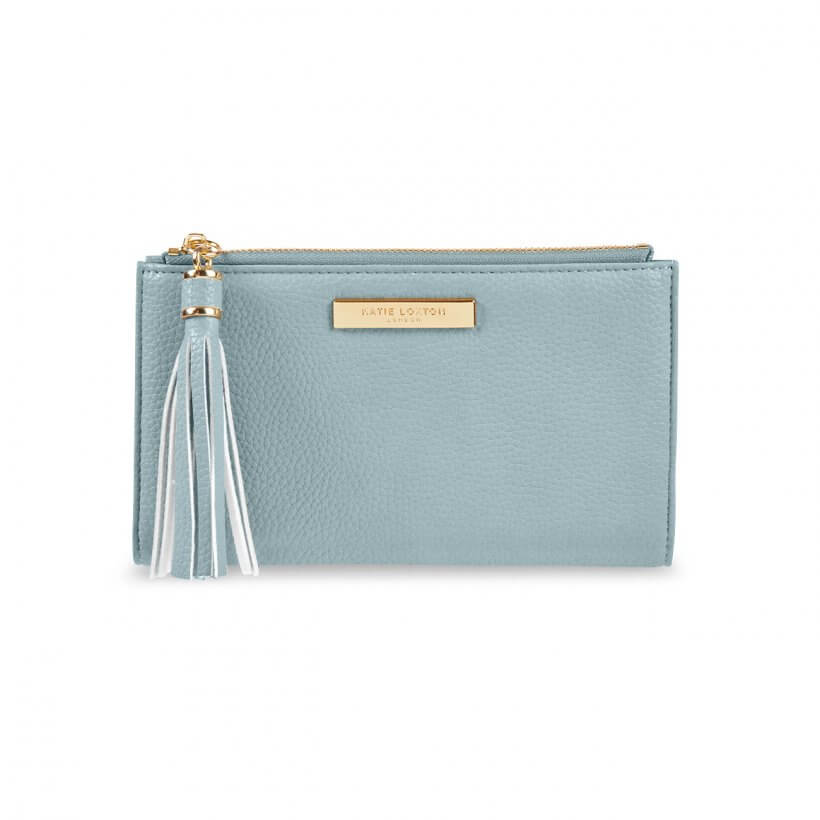 Sophia Tassel Fold Out Purse | Pale Blue