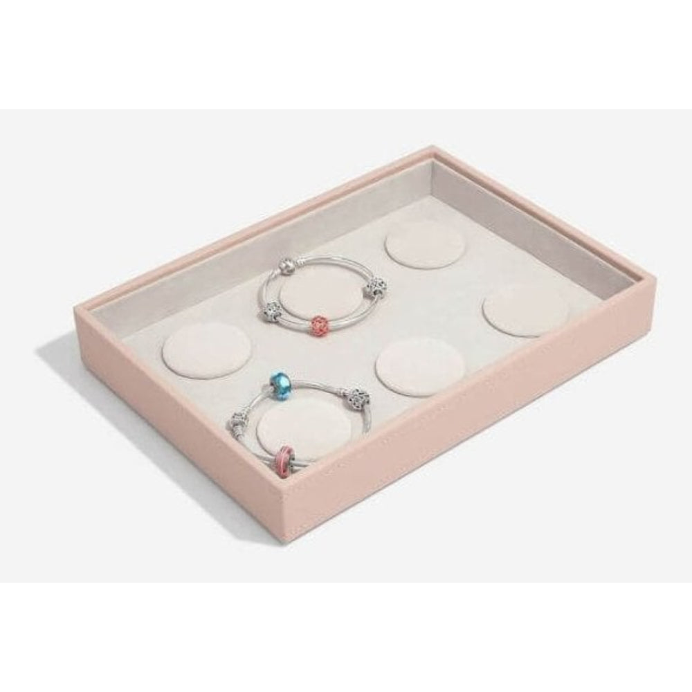 Blush Pink Classic Charms & 6 Padded Bracelet Section Stacker