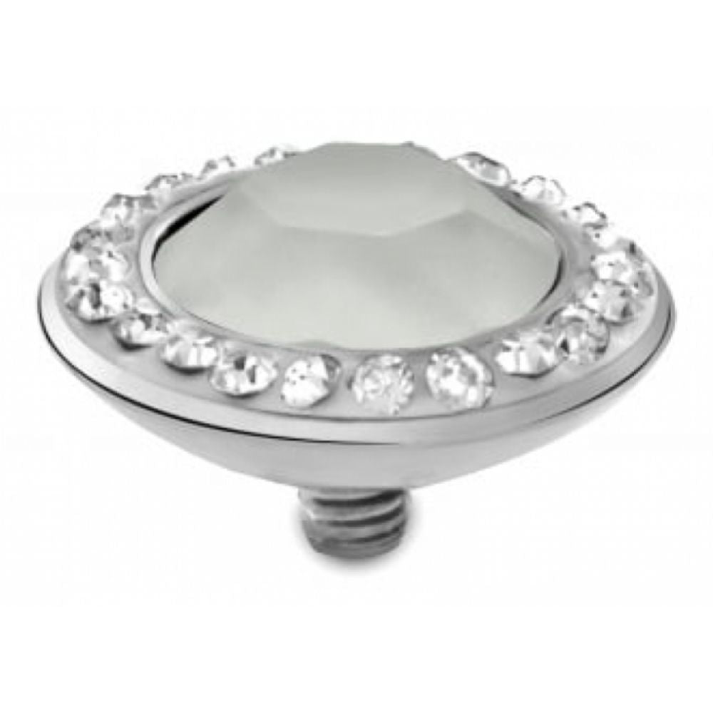 Famosa Stainless Steel 13mm Tondo Deluxe Powder Grey Ring Top