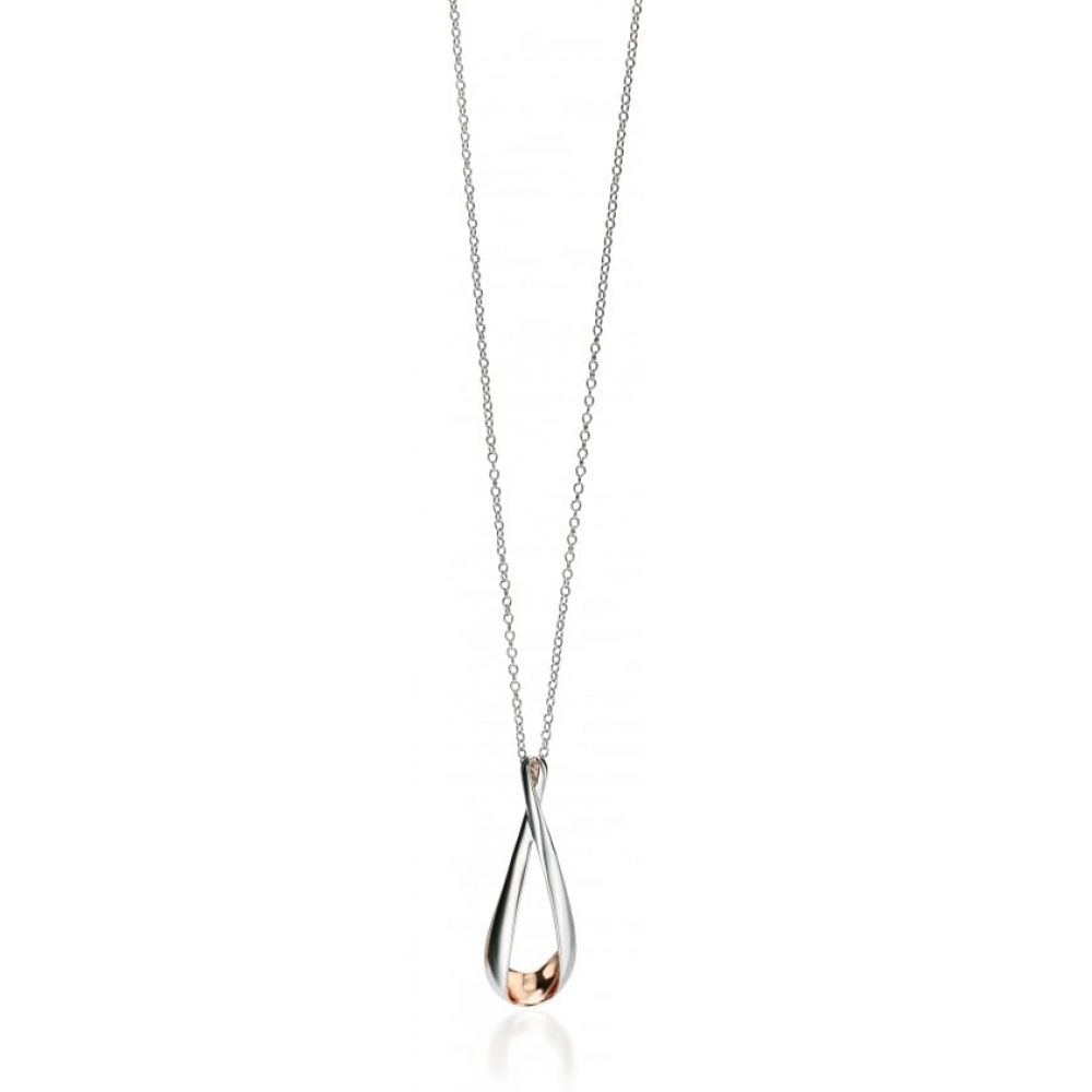 Rose Gold Plated Folded Detail Pendant