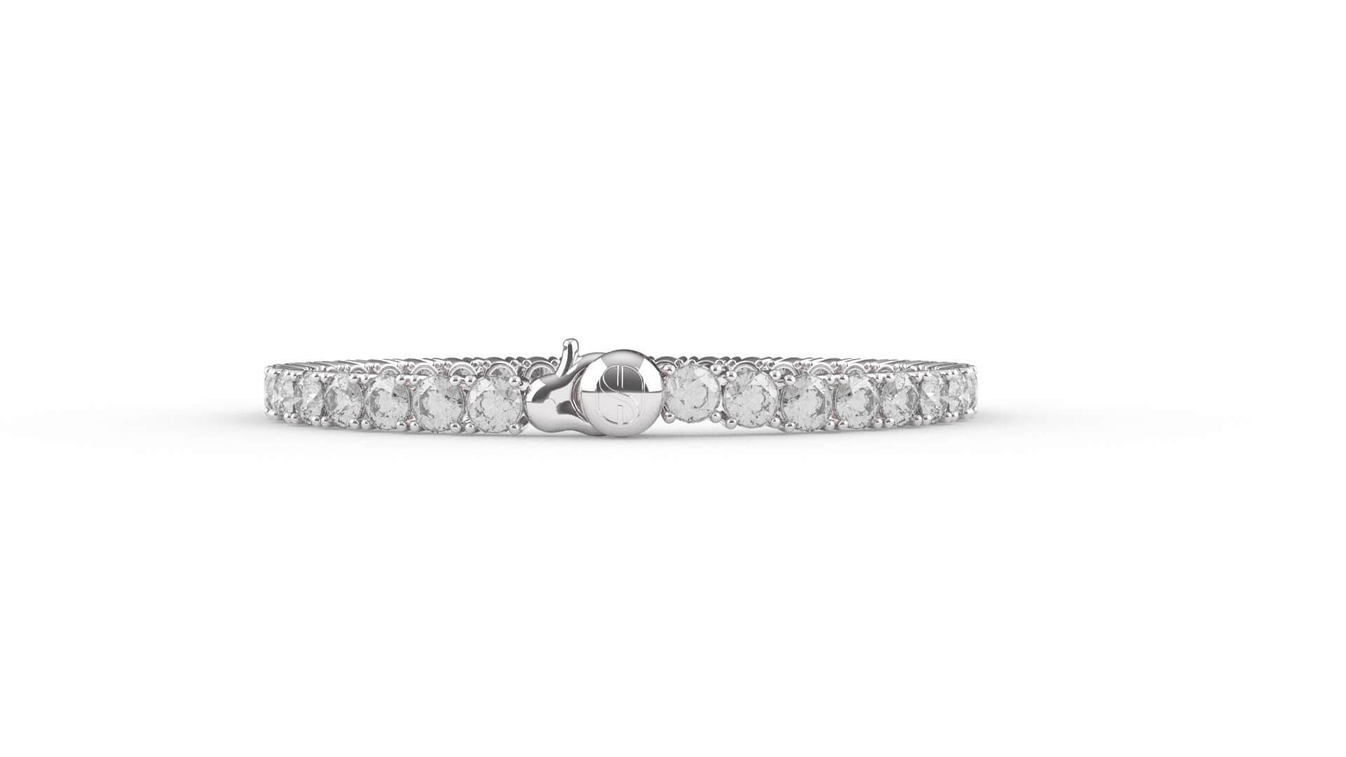 Silver Rhodium Plated Tennis Bracelet