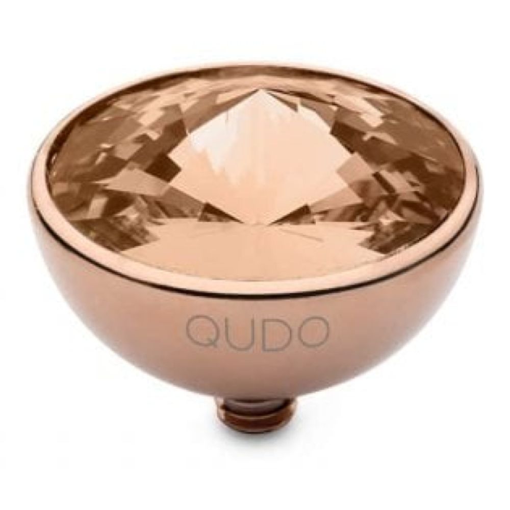 Famosa Rose Gold 13mm Bottone Ring Top Light Peach