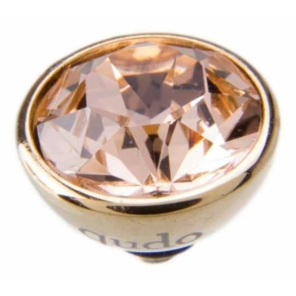 Famosa Gold 10mm Bottone Ring Top Light Peach