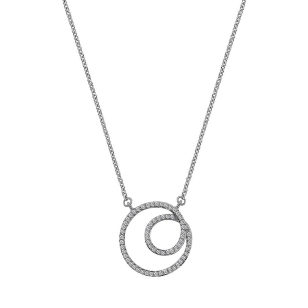 Flow Necklace - White Gold