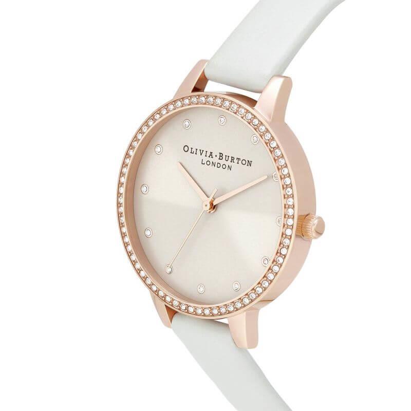 Classic Sparkle Bezel Demi Dial Blush & Rose Gold Ladies Watch