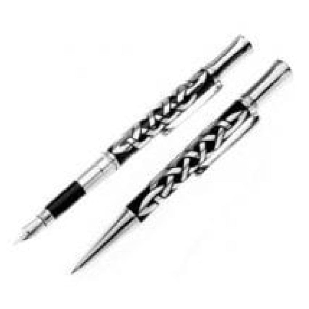 Celtic Point Knot Ballpoint and Fountain Pen Set