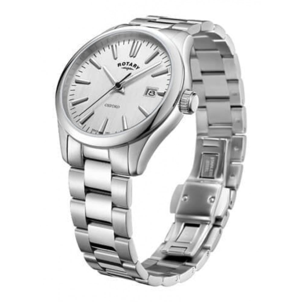 Stainless Steel Case White Dial & Bracelet Strap Gents Oxford Watch