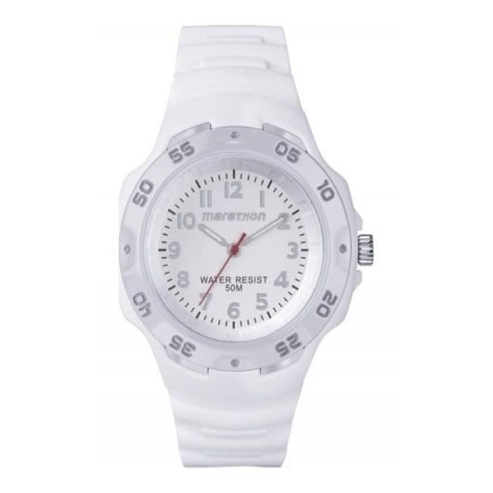 White Resin Marathon Strap Watch