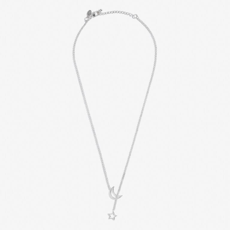 Lyra Lariats | Moon Lariat | Silver | Necklace | 45cm 5cm Drop + 5cm Extender