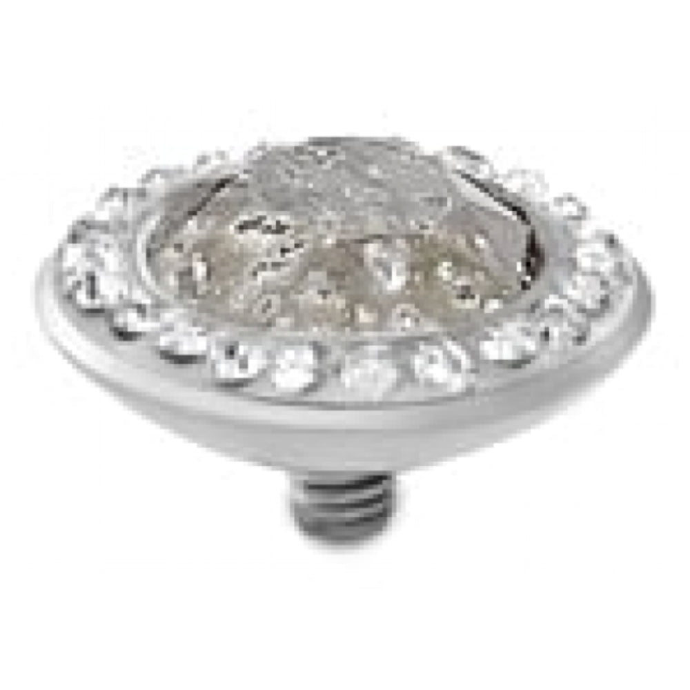 Famosa Stainless Steel 13mm Tondo Deluxe Silver Patina Ring Top