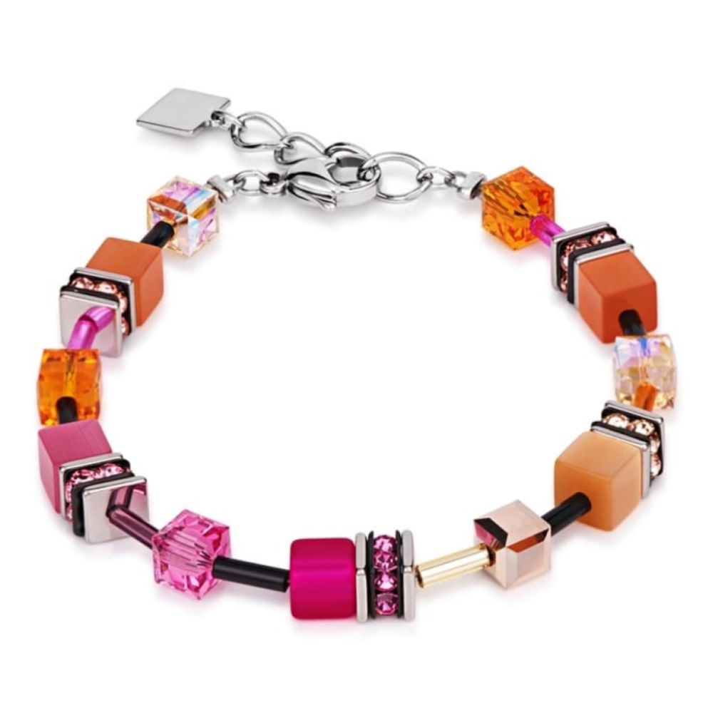 Ladies' Synthetic Pink And Orange Bracelet