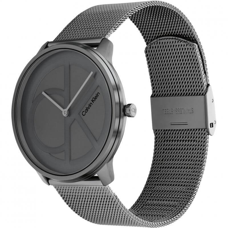 Iconic Dark Grey CK Dial & Dark Grey Mesh Strap Watch