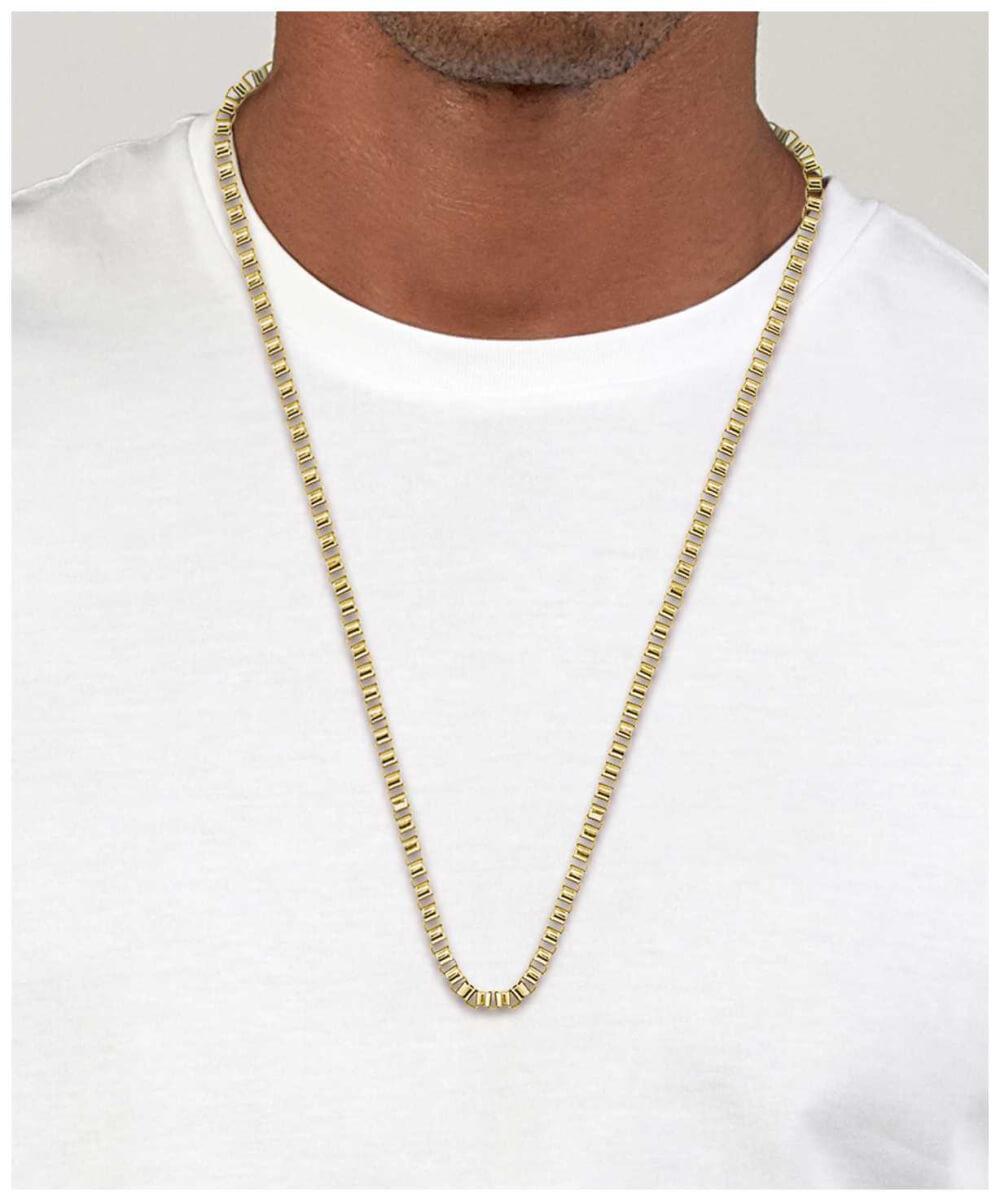 Chain For Him Gold Toned Stainless Steel Necklace