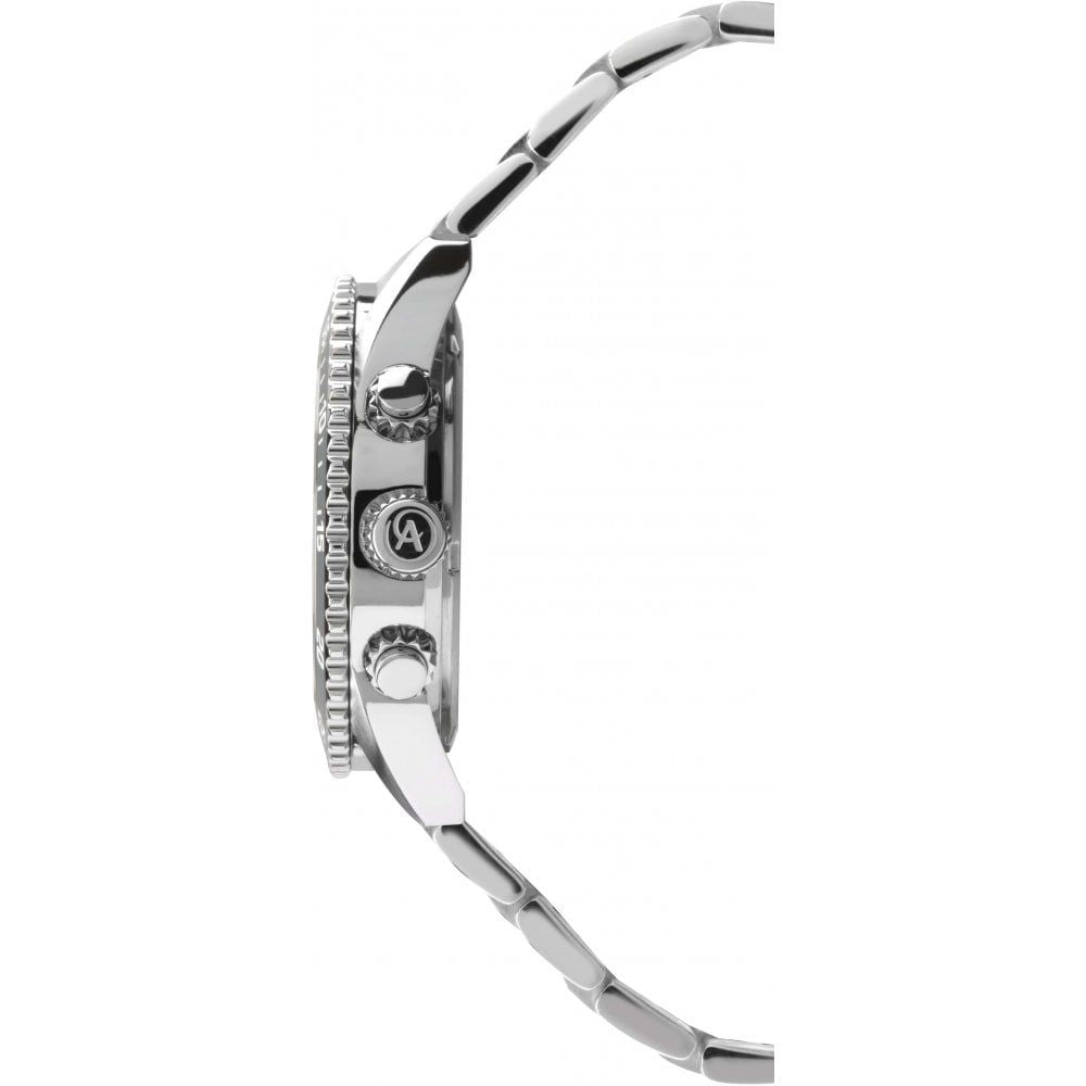 Stainless Steel Bracelet Strap & Case With Blue Dial Signature Chronograph Gents Watch