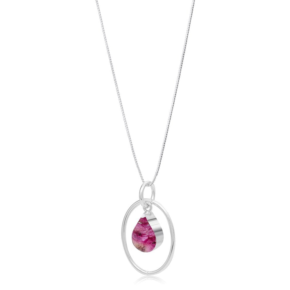 Silver Pendant - Heather - Silver Oval Surround