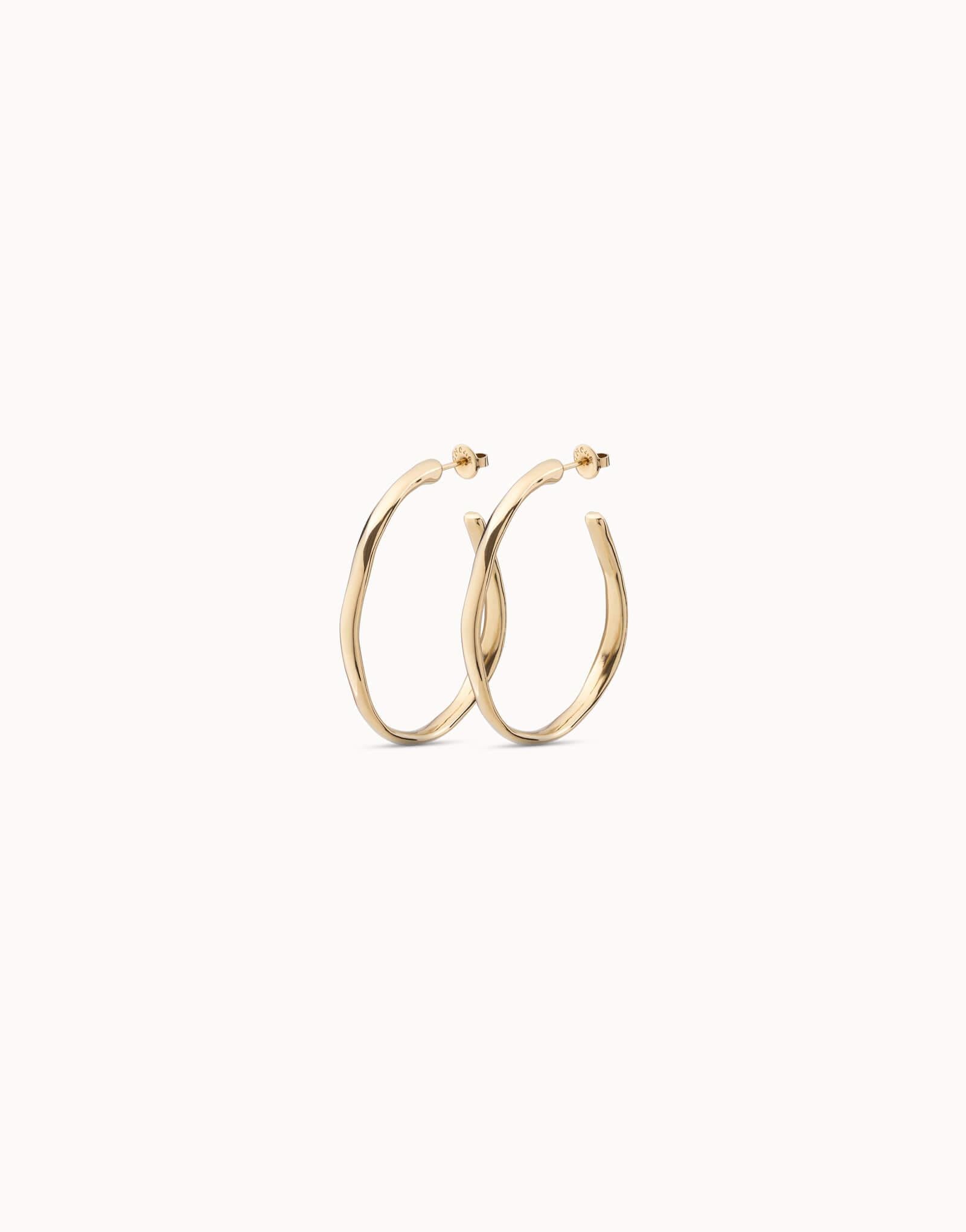 Ohmmm.. Gold Plated Open Hoop Earrings