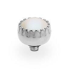 LONDON Small (S/P) 8mm White Pearl Ring Top